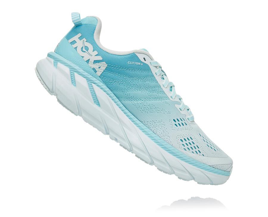 Hoka One One Clifton 6 Promenadskor Dam - Blå/Vita - HSZQC-9501